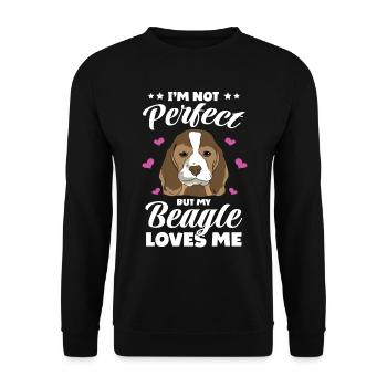 Dog saying Beagle design pour les amoureux des chiens - Sweat-shirt Unisexe - noir - Devant - Alina (178cm) & Michal (187cm)