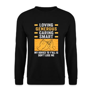 Friendship gift for good friend - Unisex Sweatshirt - black - Front - Alina (178cm) & Michal (187cm)