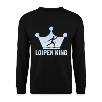 Cross-country biathlon cross-country skiers - Unisex Sweatshirt - black - Front - Alina (178cm) & Michal (187cm)
