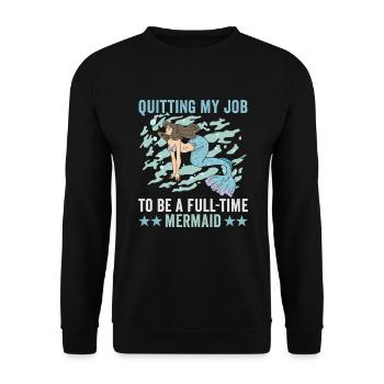 Beach holiday by the sea Design beach motif - Unisex Sweatshirt - black - Front - Alina (178cm) & Michal (187cm)
