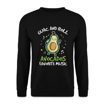 Avocado design for vegetarians and vegans - Unisex Sweatshirt - black - Front - Alina (178cm) & Michal (187cm)