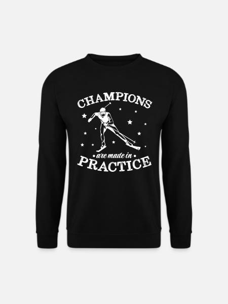 Skieurs de fond biathlon de fond - Sweat-shirt Unisexe - noir