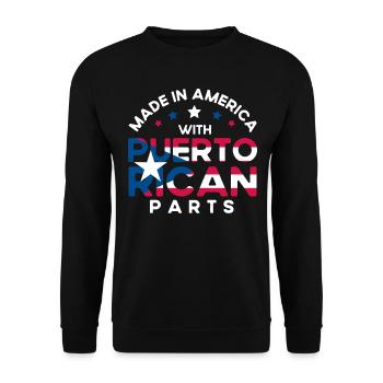 Né en Amérique avec des racines portoricaines - Sweat-shirt Unisexe - noir - Devant - Alina (178cm) & Michal (187cm)