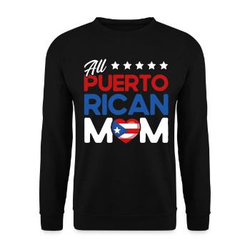 Ganz puerto-ricanische Mama Puerto Rico Mutter - Unisex Pullover - Schwarz - Vorne - Alina (178cm) & Michal (187cm)