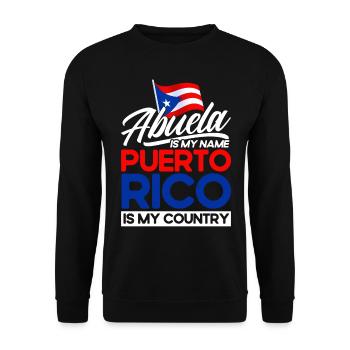 Abuela Mein Name Puerto Rico Mein Land Puerto Rico - Unisex Pullover - Schwarz - Vorne - Alina (178cm) & Michal (187cm)