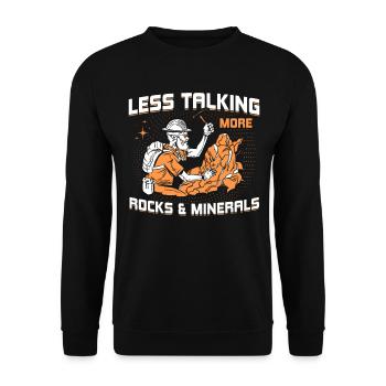 Moins de paroles, plus de pierres et de minéraux - Sweat-shirt Unisexe - noir - Devant - Alina (178cm) & Michal (187cm)