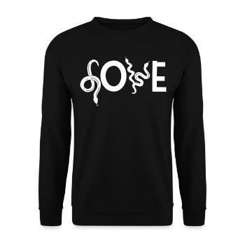 Snake Serpent Love - Unisex Sweatshirt - black - Front - Alina (178cm) & Michal (187cm)