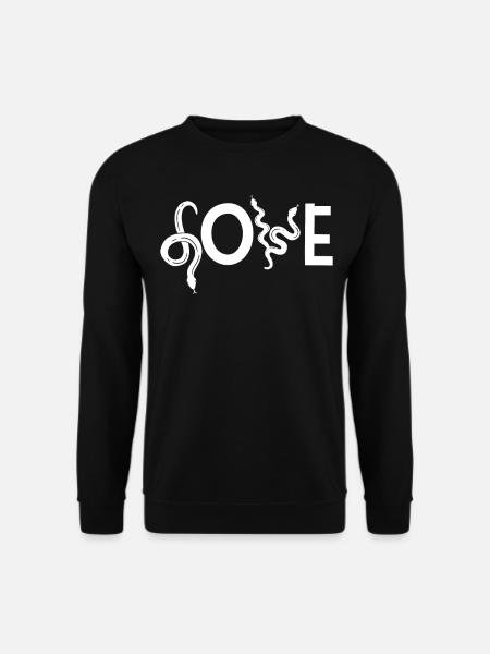 Snake Serpent Love - Unisex Sweatshirt - black