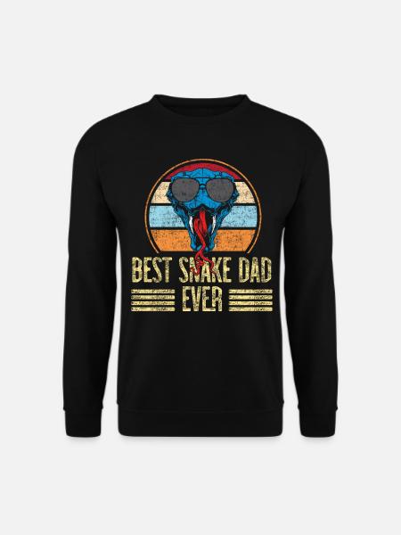 Snake Serpent Dad Father Retro - Unisex Sweatshirt - black