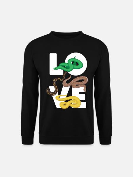Snake Serpent Love - Unisex Sweatshirt - black