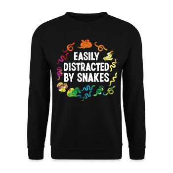 Serpent Serpent Saint-Valentin I - Sweat-shirt Unisexe - noir - Devant - Alina (178cm) & Michal (187cm)