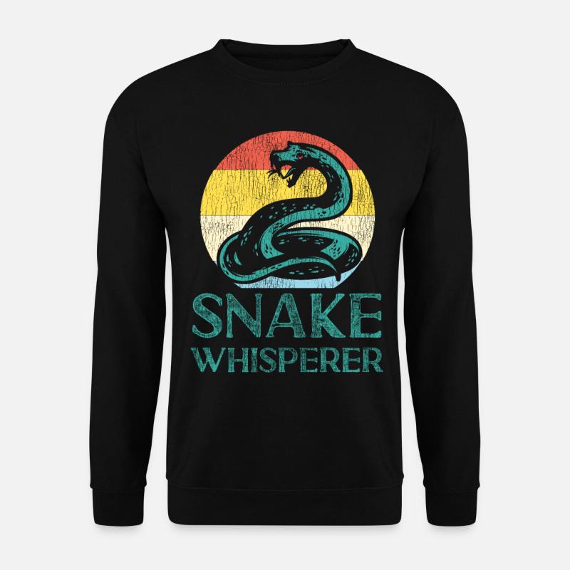Snake Serpent Retro Vintage Snake - Unisex Pullover - Schwarz