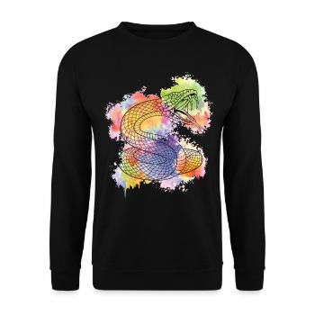 Snake Serpent Watercolor - Unisex Sweatshirt - black - Front - Alina (178cm) & Michal (187cm)