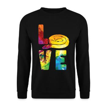 Serpent Serpent Aquarelle Amour - Sweat-shirt Unisexe - noir - Devant - Alina (178cm) & Michal (187cm)