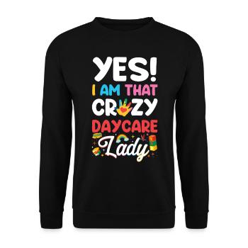 Fournisseur de services de garde d’enfants Enseignant - Sweat-shirt Unisexe - noir - Devant - Alina (178cm) & Michal (187cm)