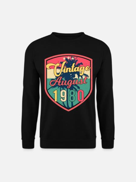 Born in August 1980 - Unisex Sweatshirt - black