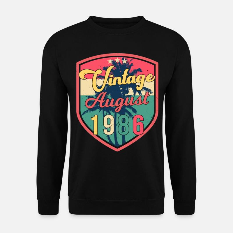 August 1986 Geschenkidee - Unisex Pullover - Schwarz