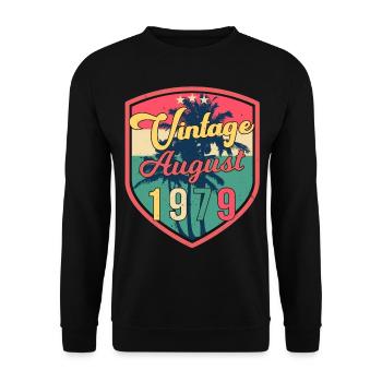 Né en août 1979 - Sweat-shirt Unisexe - noir - Devant - Alina (178cm) & Michal (187cm)