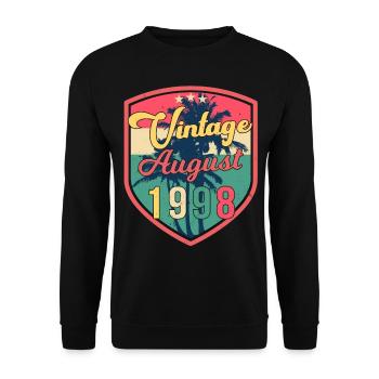 Meilleur mois de naissance Août 1998 - Sweat-shirt Unisexe - noir - Devant - Alina (178cm) & Michal (187cm)
