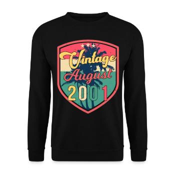 Meilleur mois de naissance Août 2001 - Sweat-shirt Unisexe - noir - Devant - Alina (178cm) & Michal (187cm)
