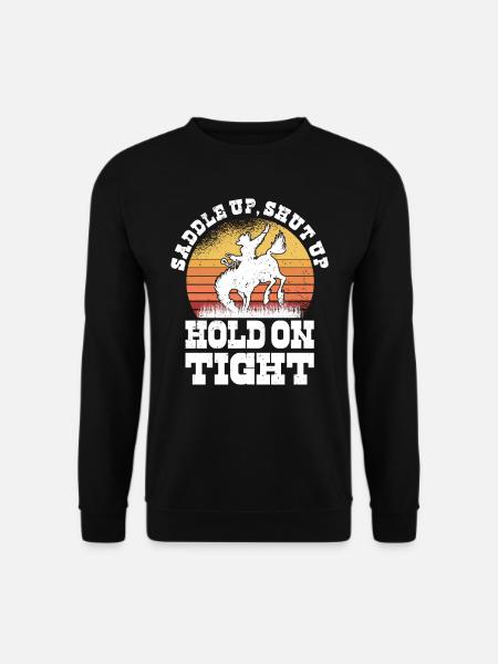 Rodéo Western Cowboy Wild West Retro Horse - Sweat-shirt Unisexe - noir