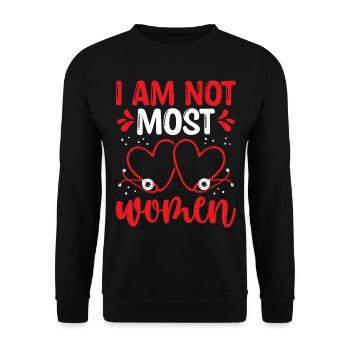Infirmière aux urgences Je ne suis pas la plupart des femmes infirmières en salle d’urgence - Sweat-shirt Unisexe - noir - Devant - Alina (178cm) & Michal (187cm)