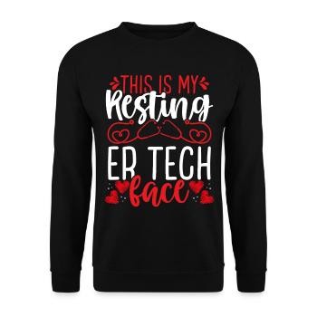 Emergency Room Nurse Resting ER Tech ER Nursing - Unisex Sweatshirt - black - Front - Alina (178cm) & Michal (187cm)