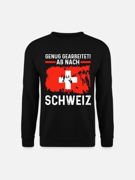 Urlaub Schweizer Schweiz - Unisex Pullover - Schwarz