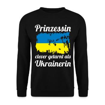 Prinzessin Ukrainer Ukrainisches Ukraine - Unisex Pullover - Schwarz - Vorne - Alina (178cm) & Michal (187cm)