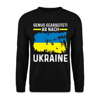 Urlaub Ukrainer Ukraine - Unisex Pullover - Schwarz - Vorne - Alina (178cm) & Michal (187cm)