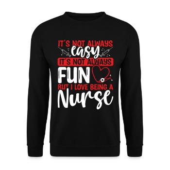 Infirmière de salle d’urgence RN CNA CRNA Drôle de soins infirmiers - Sweat-shirt Unisexe - noir - Devant - Alina (178cm) & Michal (187cm)