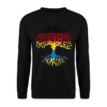 Racines Arbre Allemagne Ukraine - Sweat-shirt Unisexe - noir - Devant - Alina (178cm) & Michal (187cm)