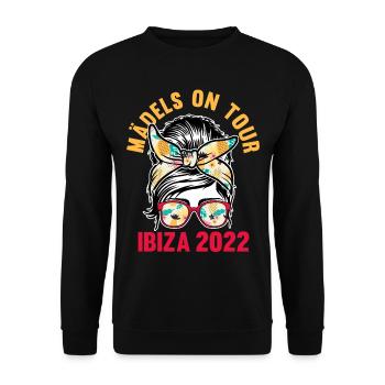 Mädels on Tour Ibiza 2022 - Unisex Pullover - Schwarz - Vorne - Alina (178cm) & Michal (187cm)