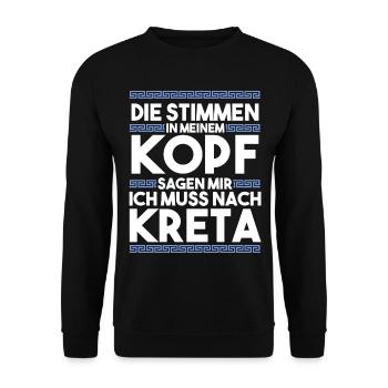 Die Stimmen in meinem Kopf sagen mir ich muss nach - Unisex Pullover - Schwarz - Vorne - Alina (178cm) & Michal (187cm)