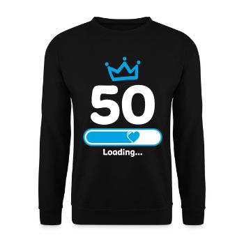 50 Years Anniversary Birthday Party - Unisex Sweatshirt - black - Front - Alina (178cm) & Michal (187cm)