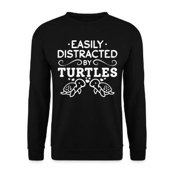 Cute sea turtles — slightly from turtles - Unisex Sweatshirt - black - Front - Alina (178cm) & Michal (187cm)
