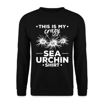 This Is My Crazy Sea Urchin Shirt Sea Urchin Love - Unisex Sweatshirt - black - Front - Alina (178cm) & Michal (187cm)