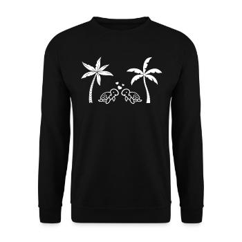 Cute turtle, lover of - Unisex Sweatshirt - black - Front - Alina (178cm) & Michal (187cm)