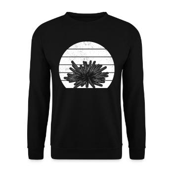 Sea Urchin Sunset Sea Urchin Lovers I - Unisex Sweatshirt - black - Front - Alina (178cm) & Michal (187cm)