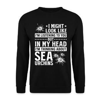 It might seem like I'm listening to you - Unisex Sweatshirt - black - Front - Alina (178cm) & Michal (187cm)