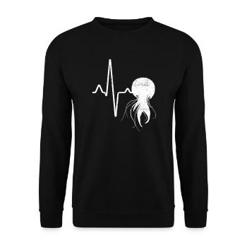 Battements de cœur de méduse - Sweat-shirt Unisexe - noir - Devant - Alina (178cm) & Michal (187cm)