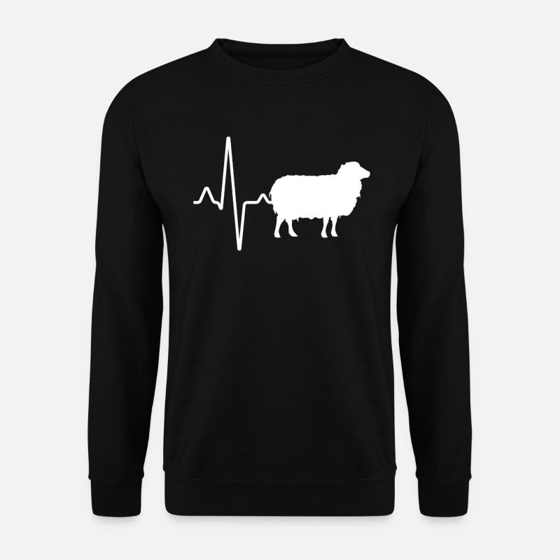 Schaf Herzschlag - Unisex Pullover - Schwarz