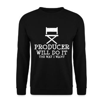 Producer Will Do It Videograf Movie Maker Film - Unisex Sweatshirt - black - Front - Alina (178cm) & Michal (187cm)