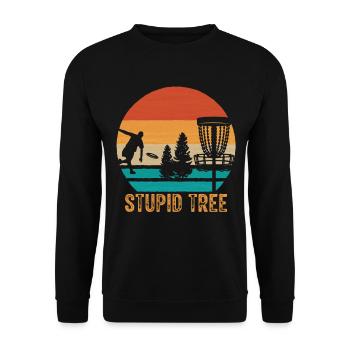 Stupid tree-disc-golf-grape harvest-crucial - Unisex Sweatshirt - black - Front - Alina (178cm) & Michal (187cm)