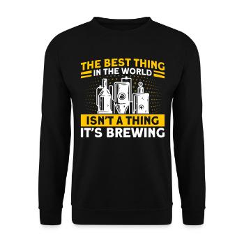 The best thing in the world Brewers - Unisex Sweatshirt - black - Front - Alina (178cm) & Michal (187cm)