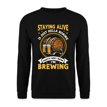 That's why I brew brewers now - Unisex Sweatshirt - black - Front - Alina (178cm) & Michal (187cm)