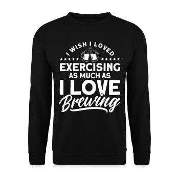I love brow brewers - Unisex Sweatshirt - black - Front - Alina (178cm) & Michal (187cm)