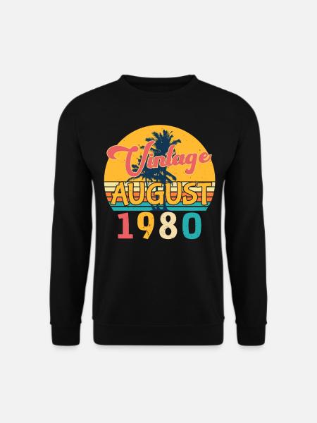 1980 août rétro - Sweat-shirt Unisexe - noir