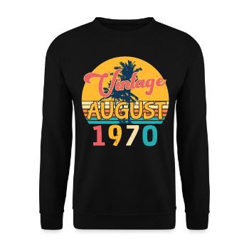 Né en août 1970 - Sweat-shirt Unisexe - noir - Devant - Alina (178cm) & Michal (187cm)