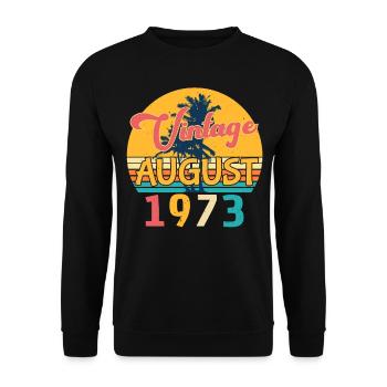 1973 August Vintage - Unisex Sweatshirt - black - Front - Alina (178cm) & Michal (187cm)